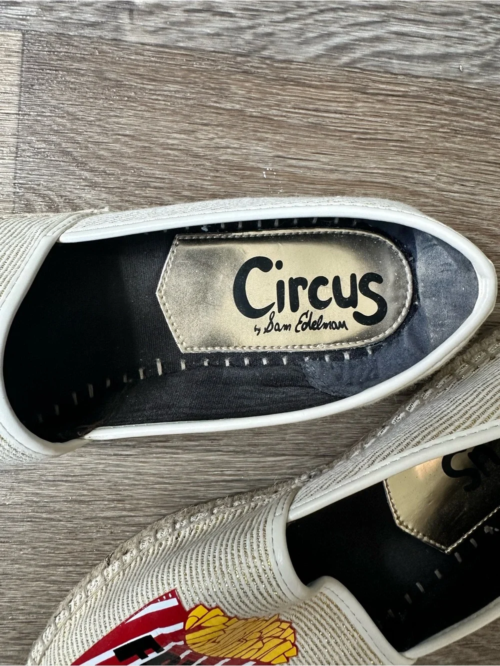 Circus by Sam Edelman “Exercise Extra Fries” Espadrille Flats Women’s 9 Graphic